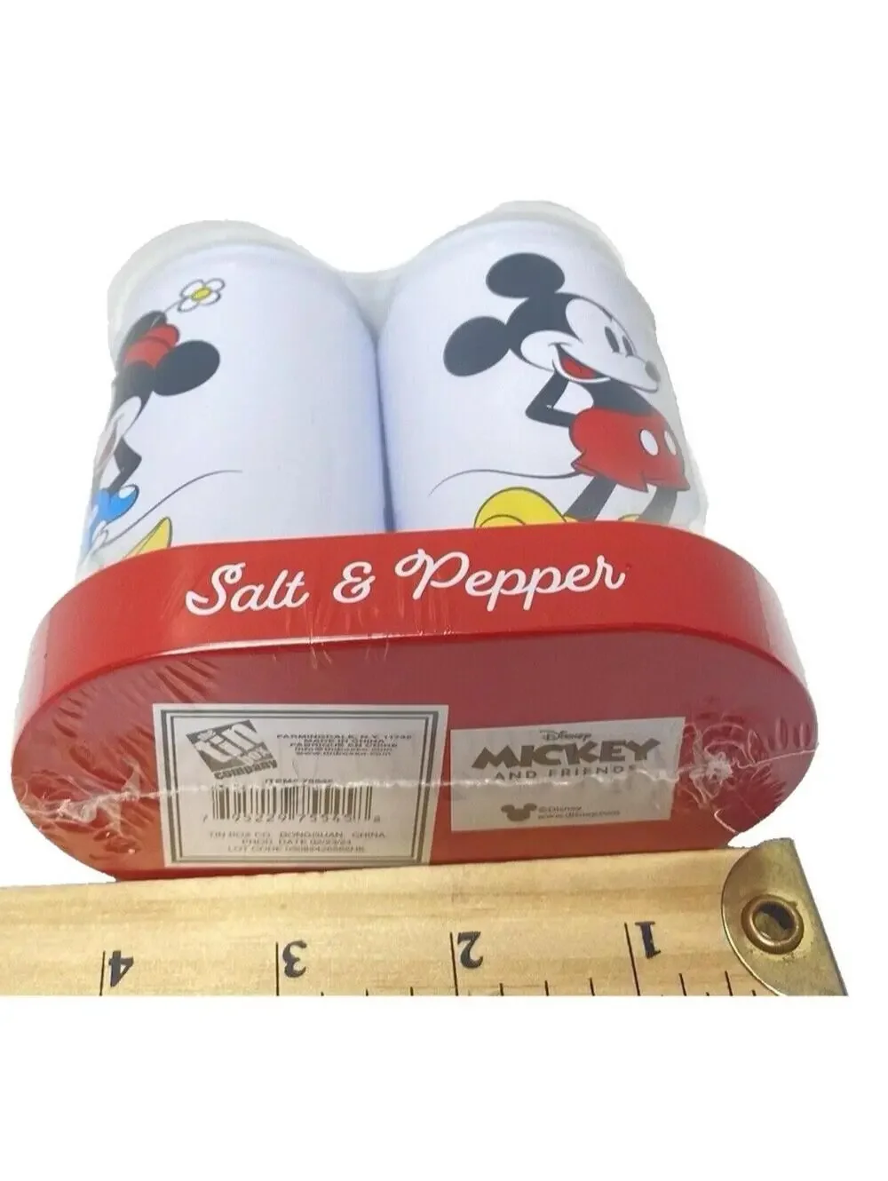 Disney Mickey & Minnie Mouse Salt & Pepper Shakers 3pc Set New
